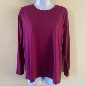 Skechers Purple Long Sleeve T-Shirt Women's Size S Small Poly Spandex Blend